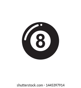 Pool Eight Ball Icon Vector Illustration