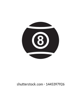 Pool Eight Ball Icon Vector Illustration