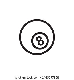 Pool Eight Ball Icon Vector Illustration
