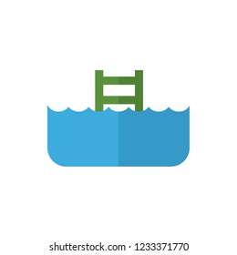 pool flat fector icon