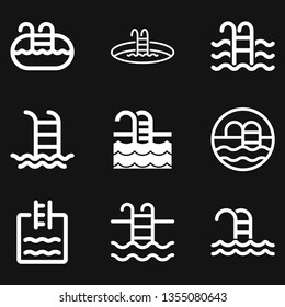 Pool flat icon vector sign symbol for design