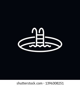 Pool flat icon vector sign symbol for design