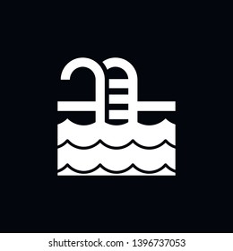 Pool flat icon vector sign symbol for design