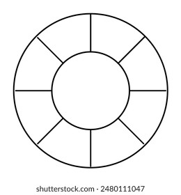 Pool Float Vector Line Icon Design