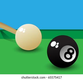 Pool game background, ball eight
