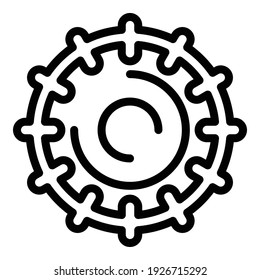 Pool gear icon. Outline pool gear vector icon for web design isolated on white background