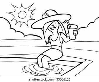 Chica de piscina