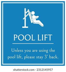 Pool handicap lift sign and labels