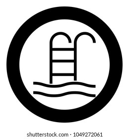 Pool  icon black color in circle