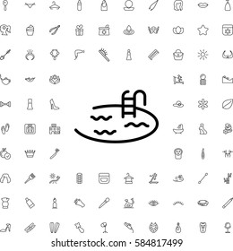 pool icon illustration isolated vector. Beauty icons set.
