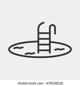 Pool  icon illustration isolated vector sign symbol