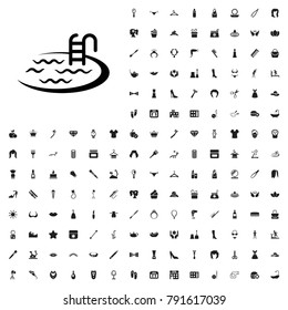 Pool icon illustration isolated vector. editable beauty icons vector set.