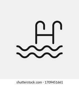 Pool icon isolated on background. Activity symbol modern, simple, vector, icon for website design, mobile app, ui. Vector Illustration