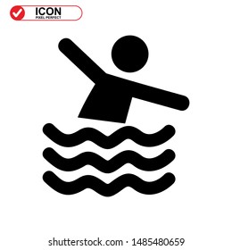
Pool icon isolated sign symbol vector illustration - high quality black style vector icons
