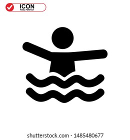 
Pool icon isolated sign symbol vector illustration - high quality black style vector icons
