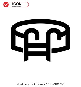 
Pool icon isolated sign symbol vector illustration - high quality black style vector icons
