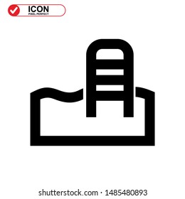 
Pool icon isolated sign symbol vector illustration - high quality black style vector icons
