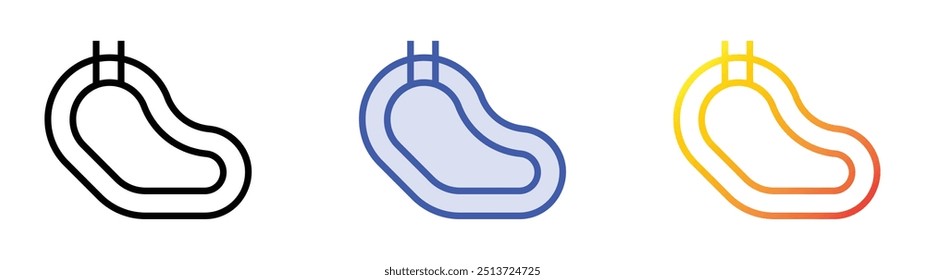 pool icon. Linear, Blue Fill and Gradient Style Design Isolated On White Background