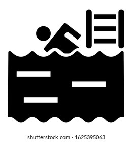 pool icon or logo isolated sign symbol vector illustration - high quality black style vector icons
