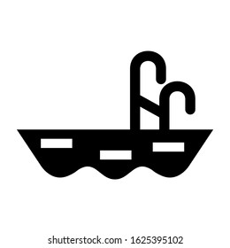 pool icon or logo isolated sign symbol vector illustration - high quality black style vector icons
