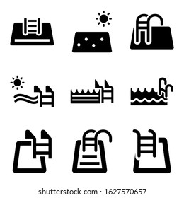 pool icon or logo isolated sign symbol vector illustration - Collection of high quality black style vector icons
