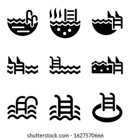 pool icon or logo isolated sign symbol vector illustration - Collection of high quality black style vector icons
