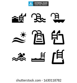 pool icon or logo isolated sign symbol vector illustration - Collection of high quality black style vector icons
