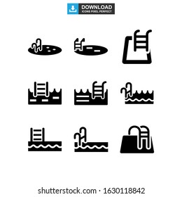 pool icon or logo isolated sign symbol vector illustration - Collection of high quality black style vector icons
