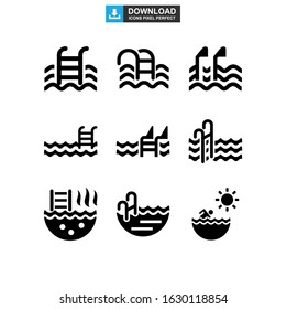 pool icon or logo isolated sign symbol vector illustration - Collection of high quality black style vector icons
