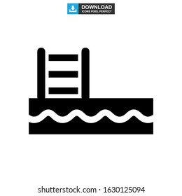 pool icon or logo isolated sign symbol vector illustration - high quality black style vector icons
