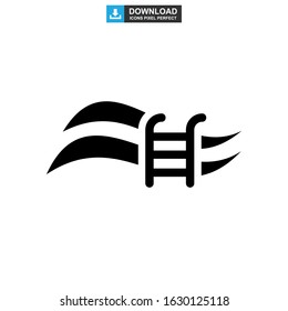 pool icon or logo isolated sign symbol vector illustration - high quality black style vector icons

