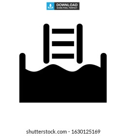 pool icon or logo isolated sign symbol vector illustration - high quality black style vector icons
