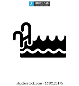 pool icon or logo isolated sign symbol vector illustration - high quality black style vector icons
