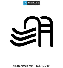 pool icon or logo isolated sign symbol vector illustration - high quality black style vector icons
