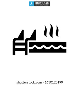 pool icon or logo isolated sign symbol vector illustration - high quality black style vector icons
