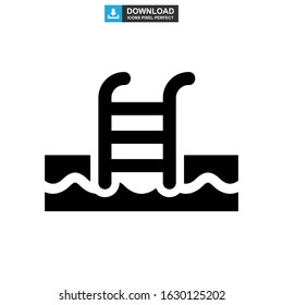 pool icon or logo isolated sign symbol vector illustration - high quality black style vector icons
