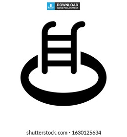 pool icon or logo isolated sign symbol vector illustration - high quality black style vector icons
