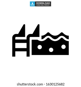 pool icon or logo isolated sign symbol vector illustration - high quality black style vector icons
