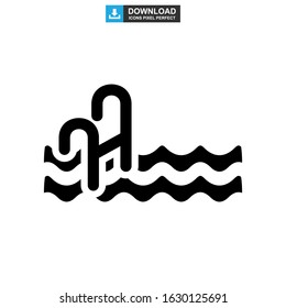 pool icon or logo isolated sign symbol vector illustration - high quality black style vector icons
