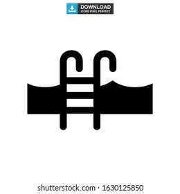 pool icon or logo isolated sign symbol vector illustration - high quality black style vector icons
