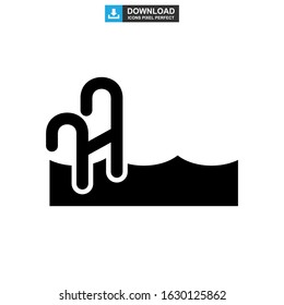 pool icon or logo isolated sign symbol vector illustration - high quality black style vector icons
