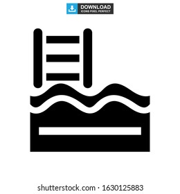 pool icon or logo isolated sign symbol vector illustration - high quality black style vector icons
