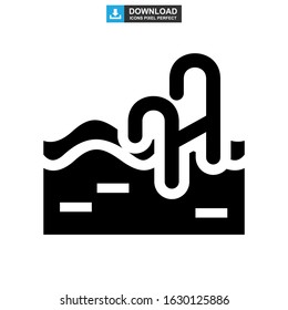 pool icon or logo isolated sign symbol vector illustration - high quality black style vector icons
