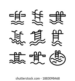 pool icon or logo isolated sign symbol vector illustration - Collection of high quality black style vector icons
