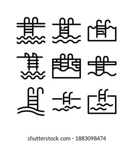 pool icon or logo isolated sign symbol vector illustration - Collection of high quality black style vector icons
