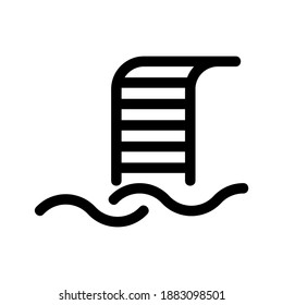 pool icon or logo isolated sign symbol vector illustration - high quality black style vector icons
