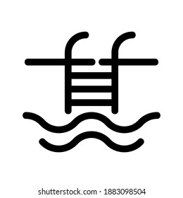 pool icon or logo isolated sign symbol vector illustration - high quality black style vector icons
