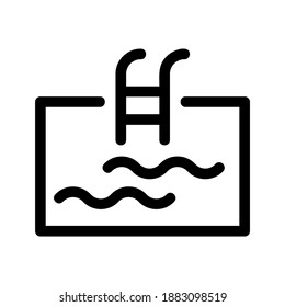 pool icon or logo isolated sign symbol vector illustration - high quality black style vector icons
