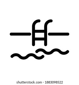 pool icon or logo isolated sign symbol vector illustration - high quality black style vector icons
