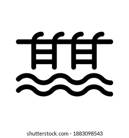 pool icon or logo isolated sign symbol vector illustration - high quality black style vector icons
